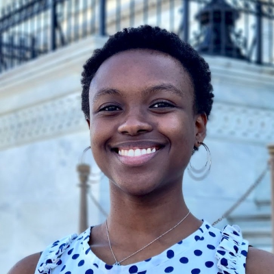 Kioni Shropshire-Maina pictured outside Capitol building